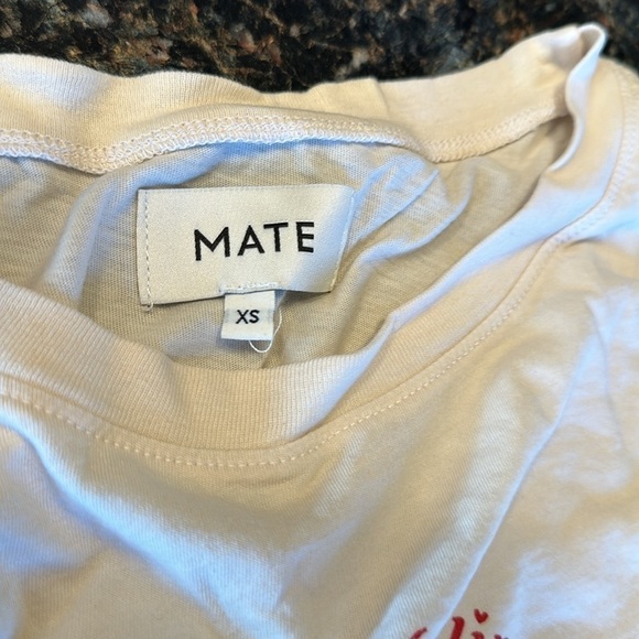 MATE the label ivory cropped tee size XS NWT. “Somebody’s Darling” - Picture 3 of 4